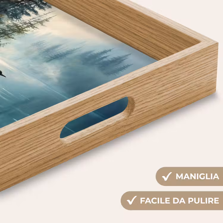 Vassoio - Foresta - Acqua - Anatre - Nebbia — 8
