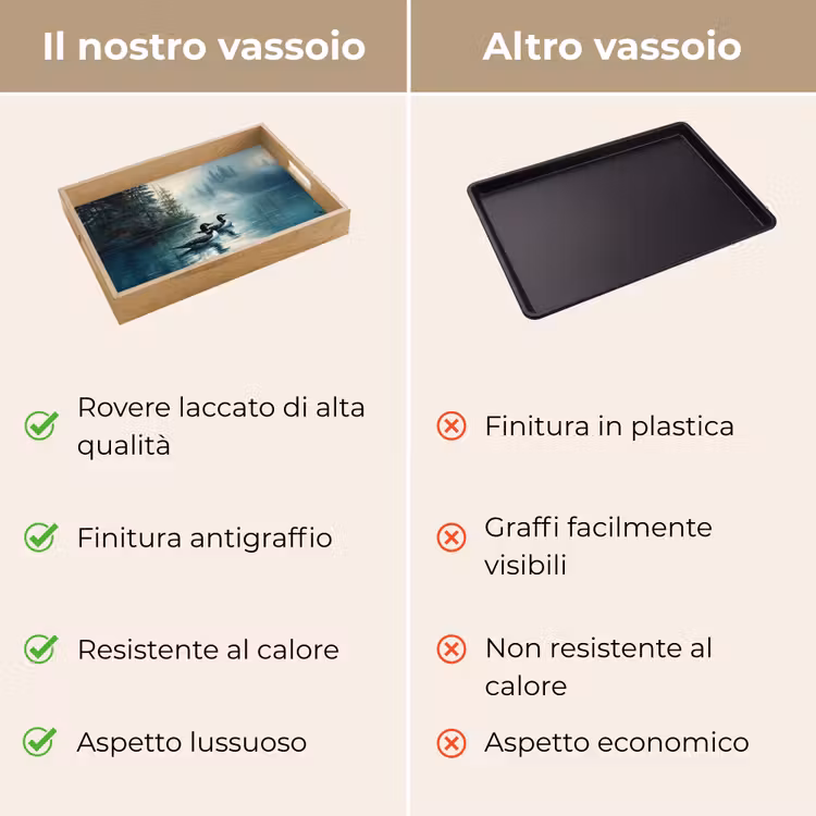 Vassoio - Foresta - Acqua - Anatre - Nebbia — 9