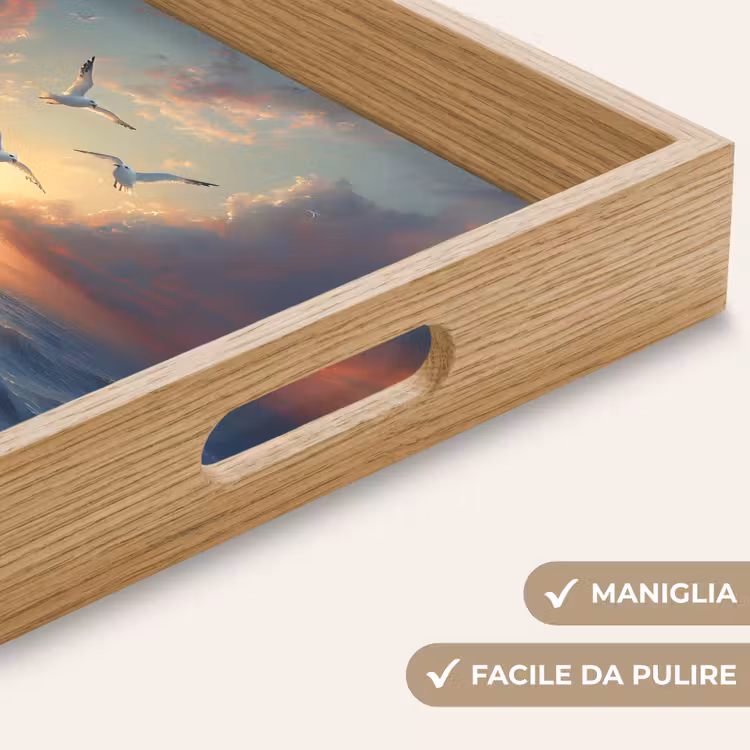 Vassoio - Gabbiani - Tramonto - Mare - Nuvole — 8