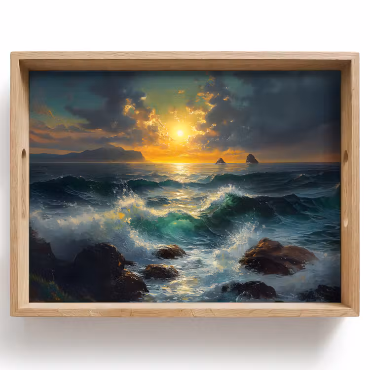 Vassoio - Mare - Sole - Onde - Rocce — 1