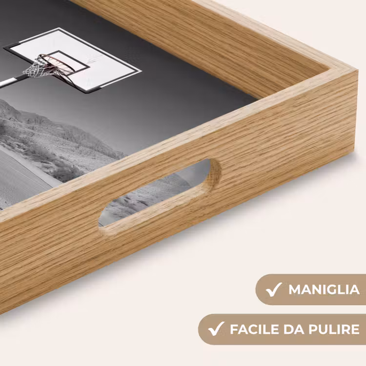 Vassoio - Palo da basket - Paesaggio - Sabbia - Bianco — 8