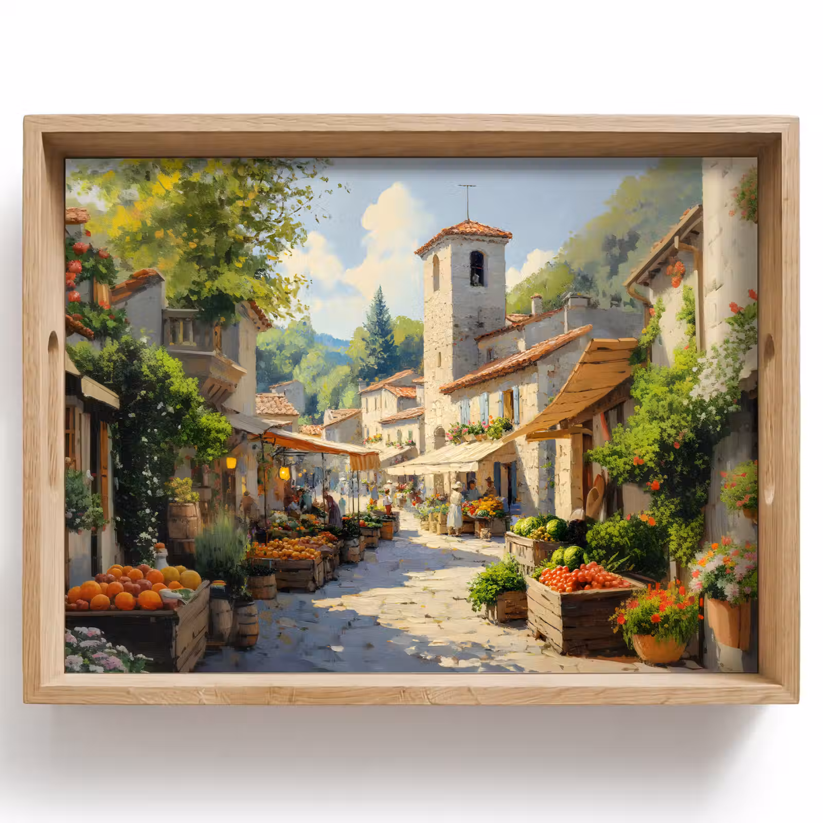 Vassoio - Villaggio - Sole - Bancarelle - Case — 1