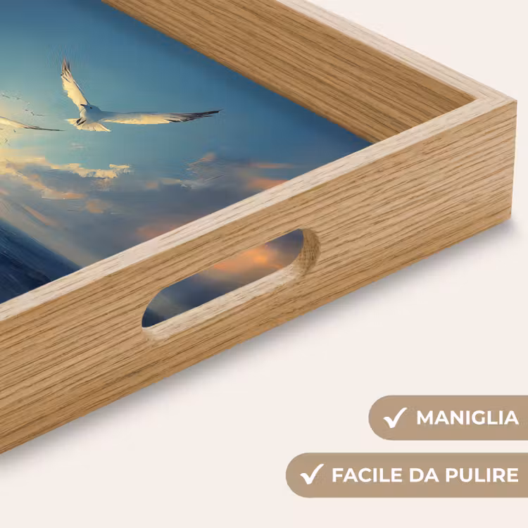 Vassoio - Gabbiani - Mare - Nuvole - Blu — 8