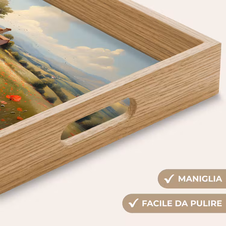 Vassoio - Papaveri - Rosso - Colline - Paesaggio — 8