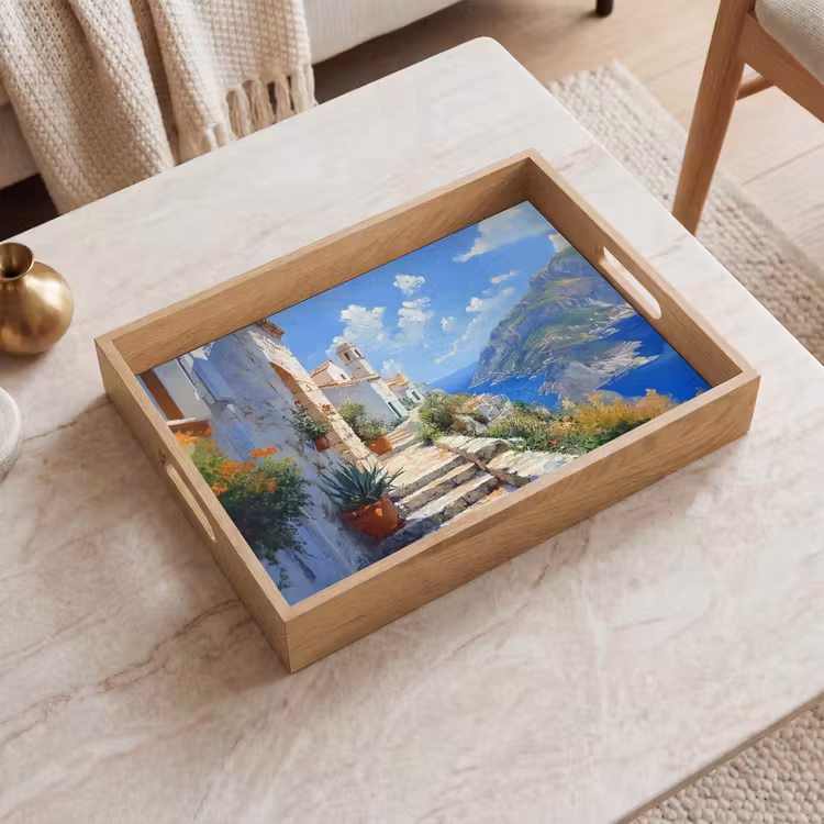 Vassoio - Scale - Case - Paesaggio montano - Mare — 2