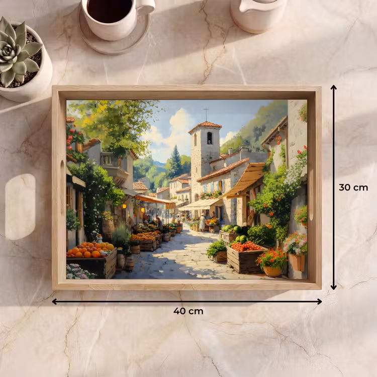 Vassoio - Villaggio - Sole - Bancarelle - Case — 7