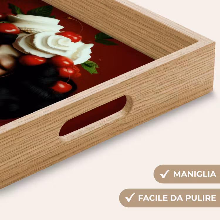 Vassoio - Donna - Ciliegie - Panna montata — 8