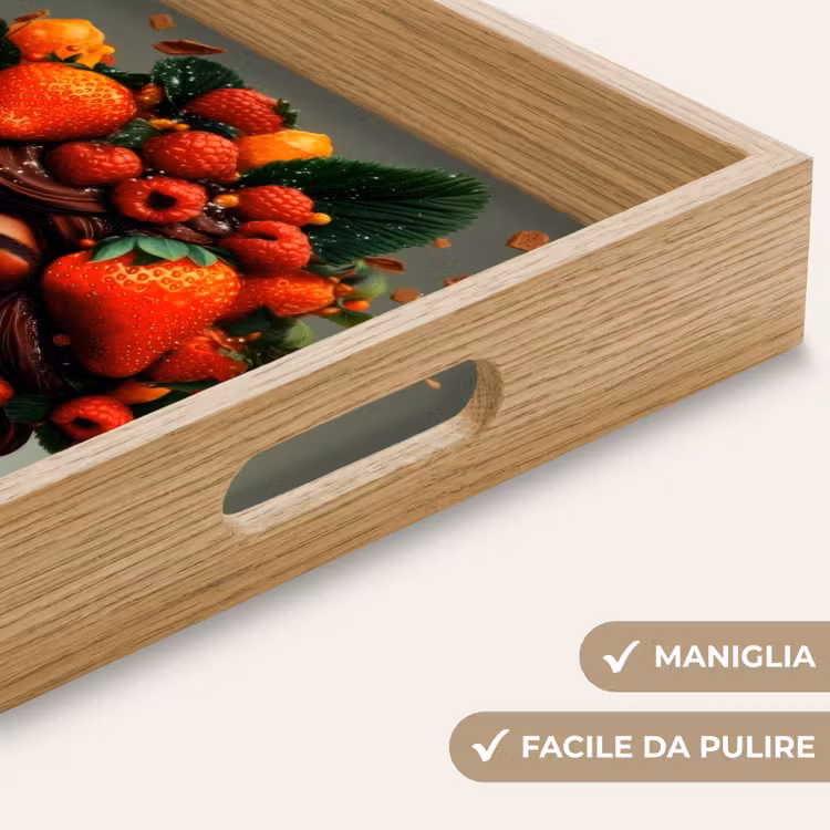 Vassoio - Donna - Cioccolato - Lamponi - Fragole - Biscotti — 8