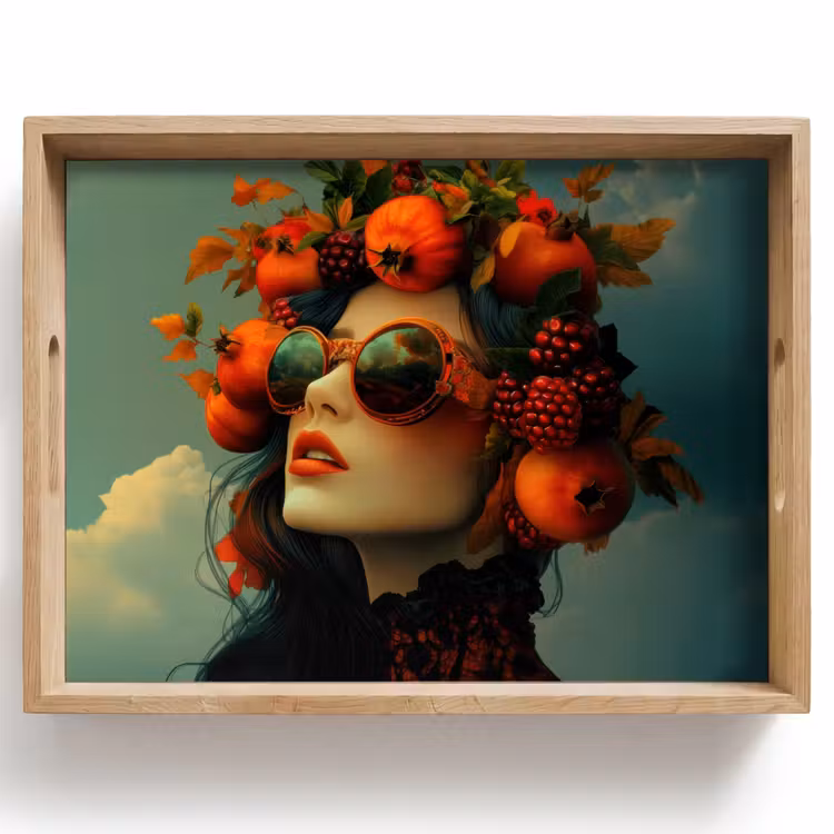 Vassoio - Donna - Melograno - Autunno - Occhiali da sole — 1