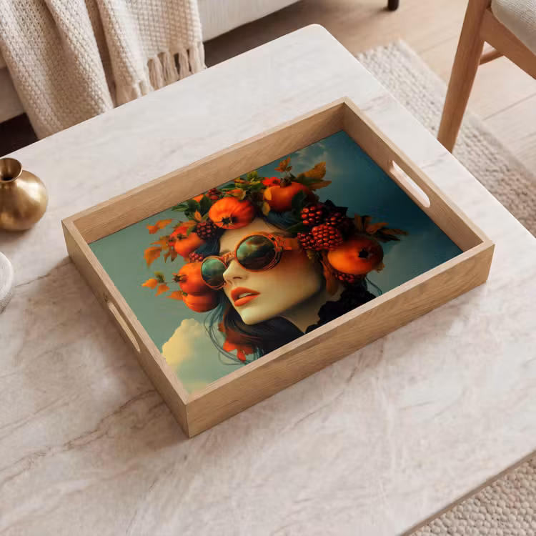 Vassoio - Donna - Melograno - Autunno - Occhiali da sole — 2