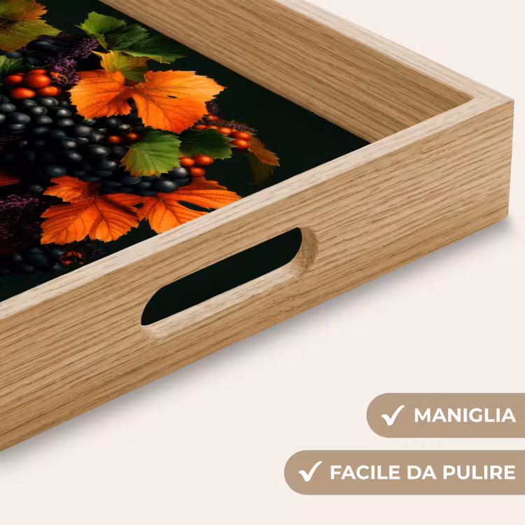 Vassoio - Donna - Rosso - Verde - Uva — 8