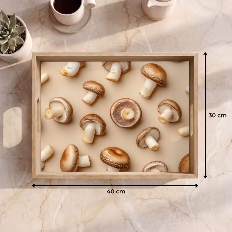 Vassoio - Funghi di castagno - Beige — 7