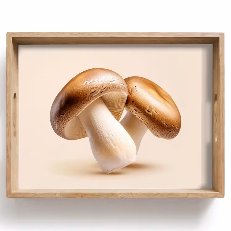 Vassoio - Funghi - Morbido - Beige — 1