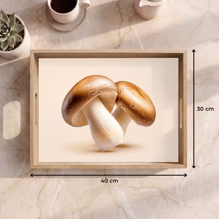 Vassoio - Funghi - Morbido - Beige — 7
