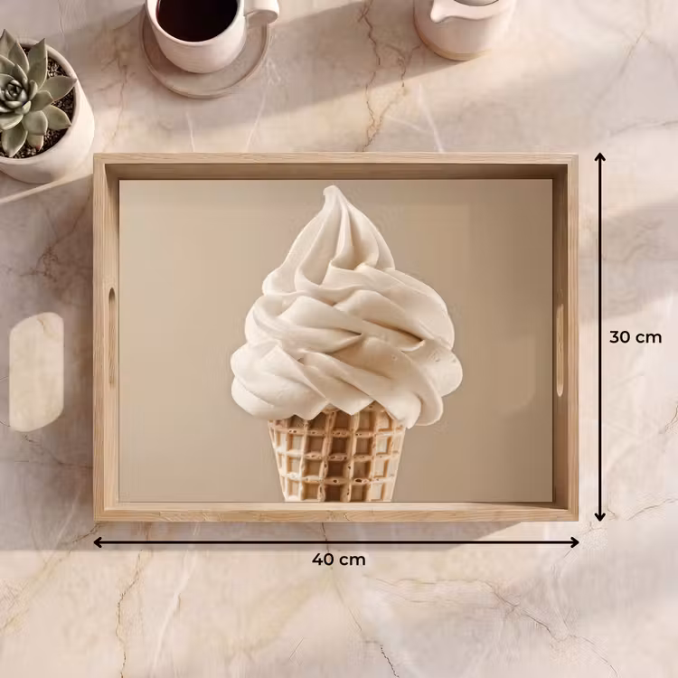 Vassoio - Gelato - Gelato soft - Cremoso - Corno - Beige — 7