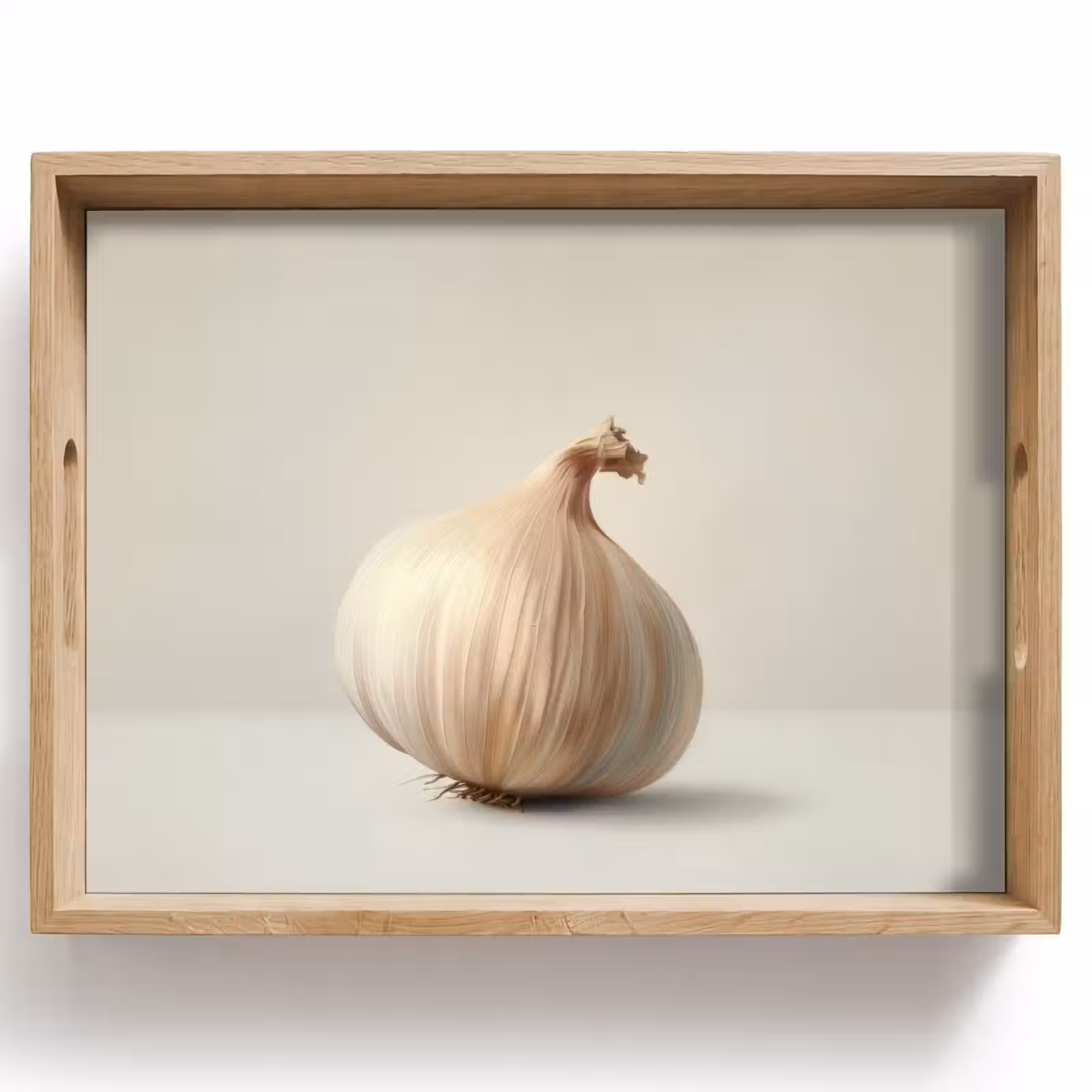 Vassoio - Aglio - Naturale - Beige — 1