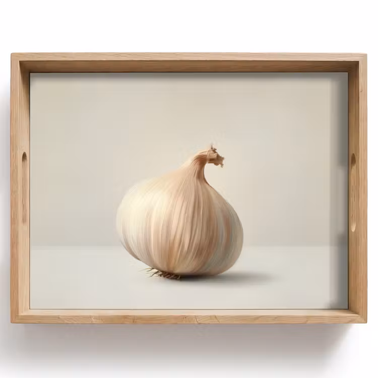 Vassoio - Aglio - Naturale - Beige — 1