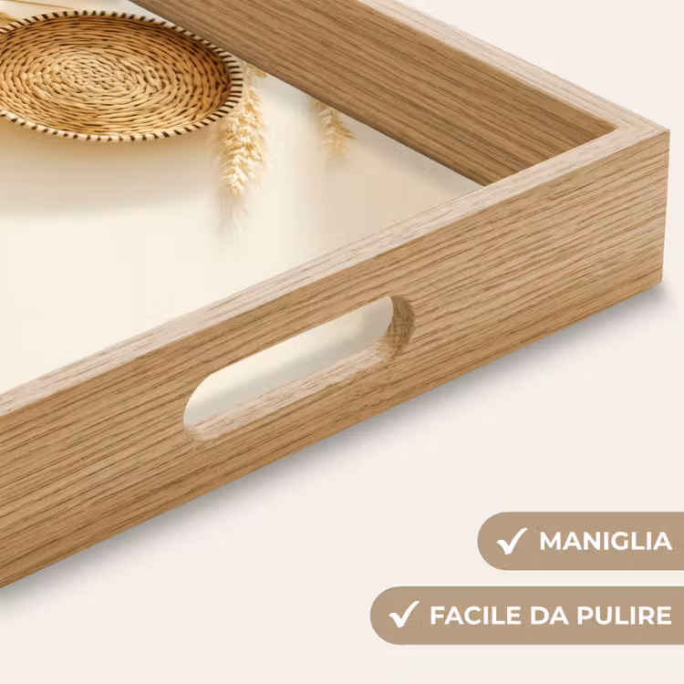 Vassoio - Cereali - Legno - Ciotola - Beige — 8