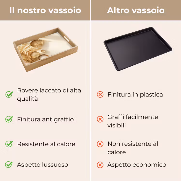 Vassoio - Cereali - Legno - Ciotola - Beige — 9