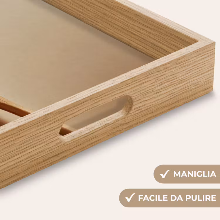 Vassoio - Cucchiaio - Riso - Legno - Beige — 8