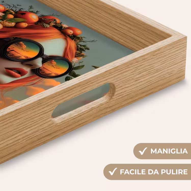 Vassoio - Donna - Corona - Pomodoro - Bascilicum - Occhiali da sole — 8