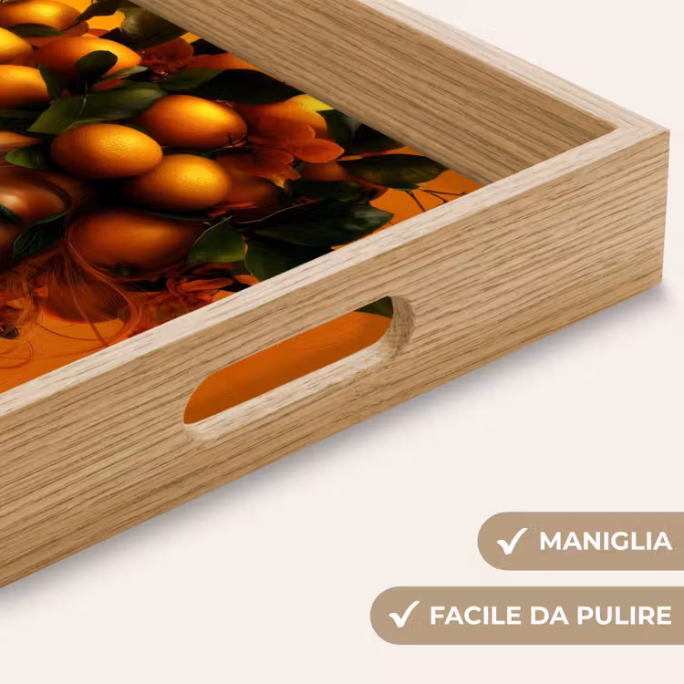 Vassoio - Donna - Limoni - Fiore - Giallo — 8