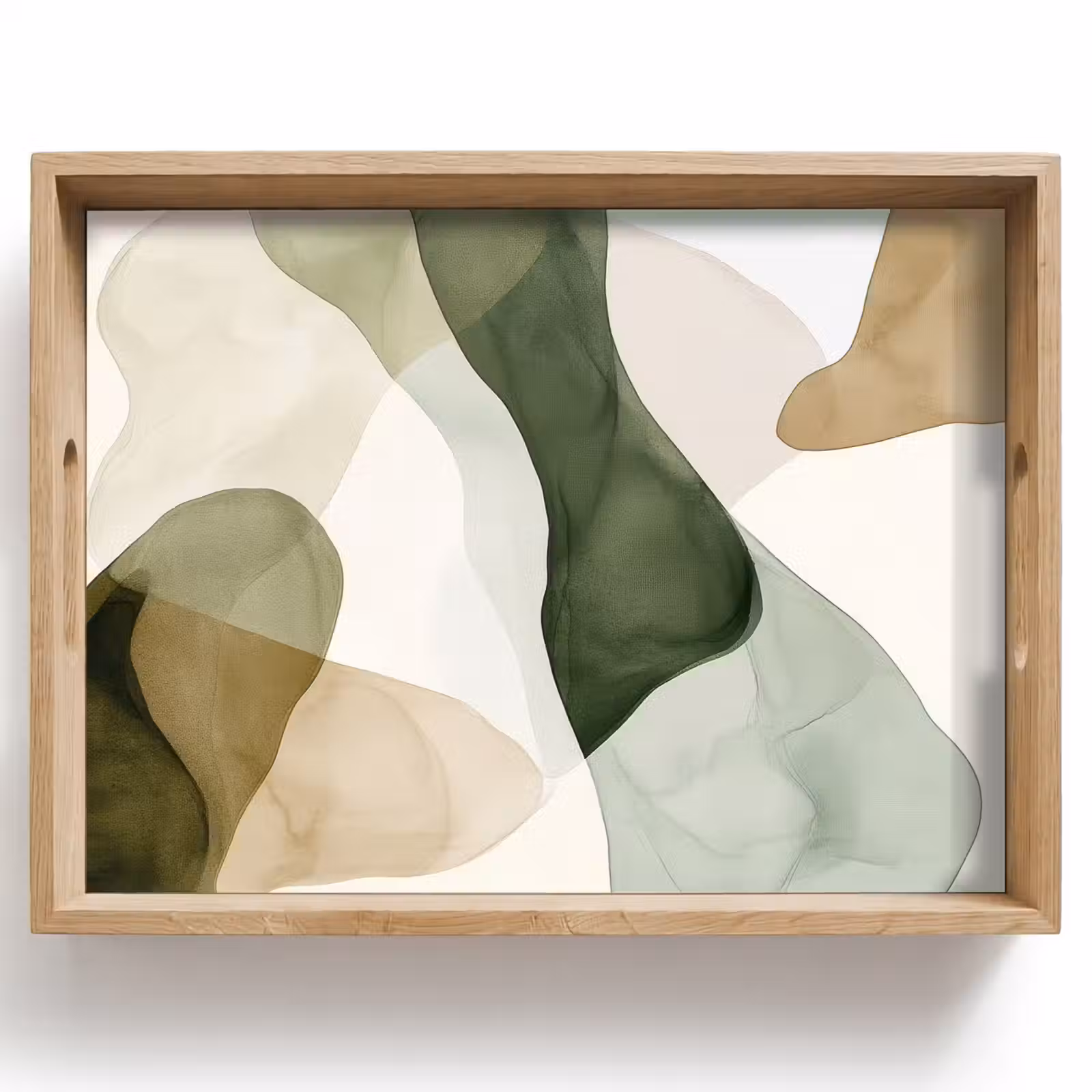 Vassoio - Japandi - Astratto - Verde — 1
