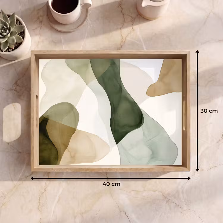 Vassoio - Japandi - Astratto - Verde — 7