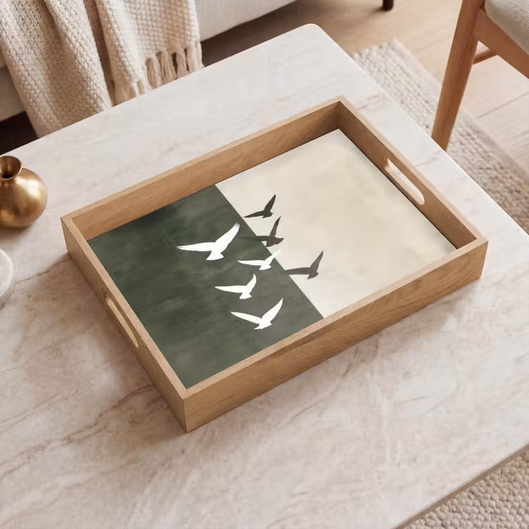 Vassoio - Japandi - Uccello - Verde — 2