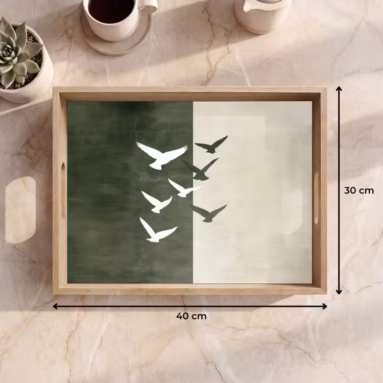 Vassoio - Japandi - Uccello - Verde — 7