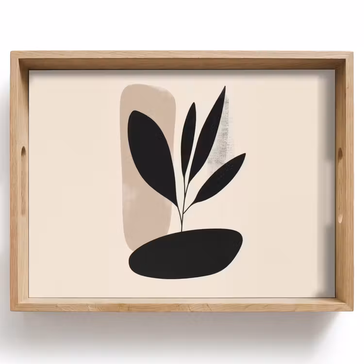 Vassoio - Pianta - Beige - Giapponese — 1