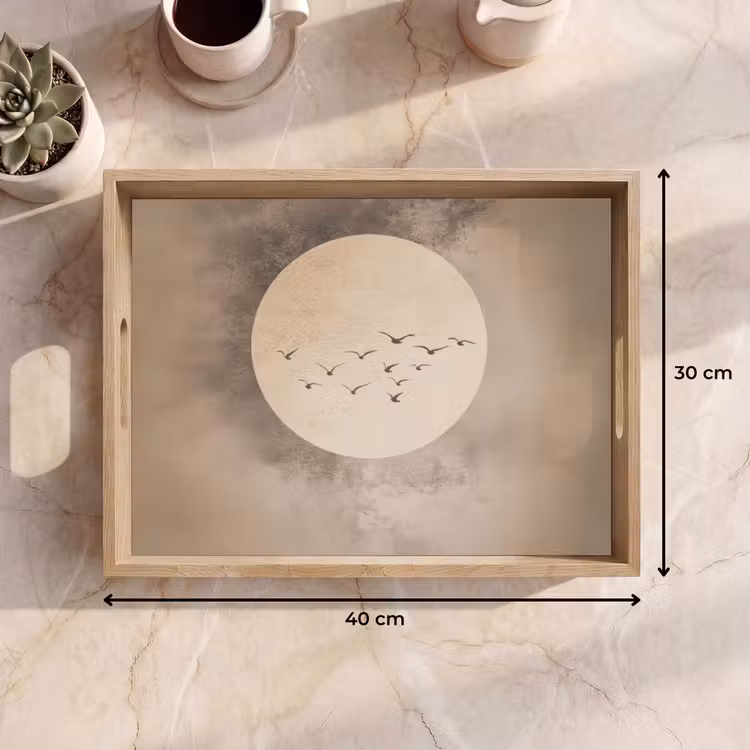 Vassoio - Uccello - Beige - Giapponese — 7