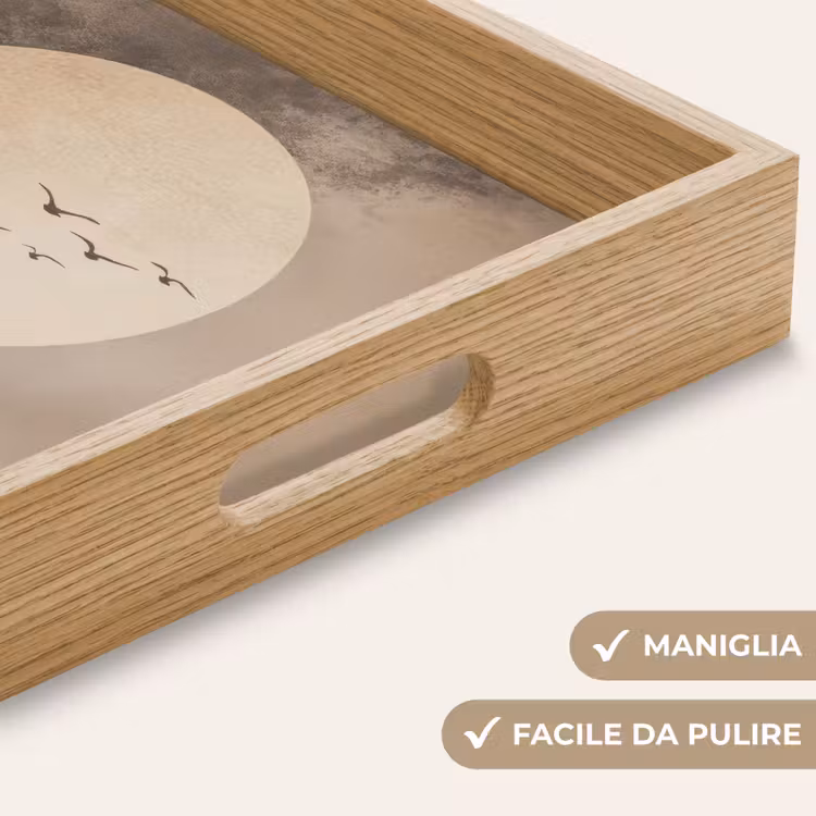 Vassoio - Uccello - Beige - Giapponese — 8