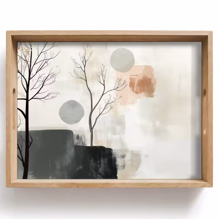 Vassoio - Wabi sabi - Beige - Pianta — 1