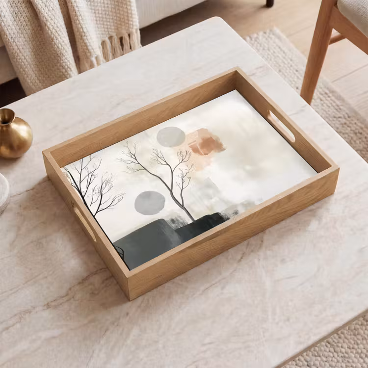 Vassoio - Wabi sabi - Beige - Pianta — 2