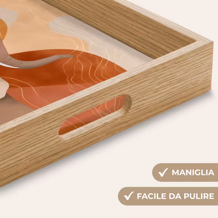 Vassoio - Elefanti - Arancione - Astratto — 8