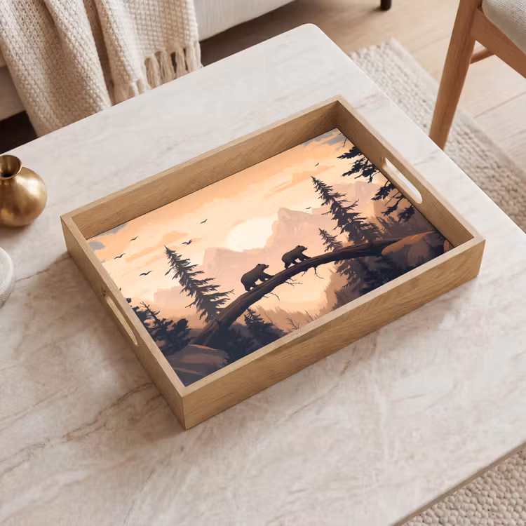 Vassoio - Orsi - Alberi - Paesaggio - Tramonto — 2