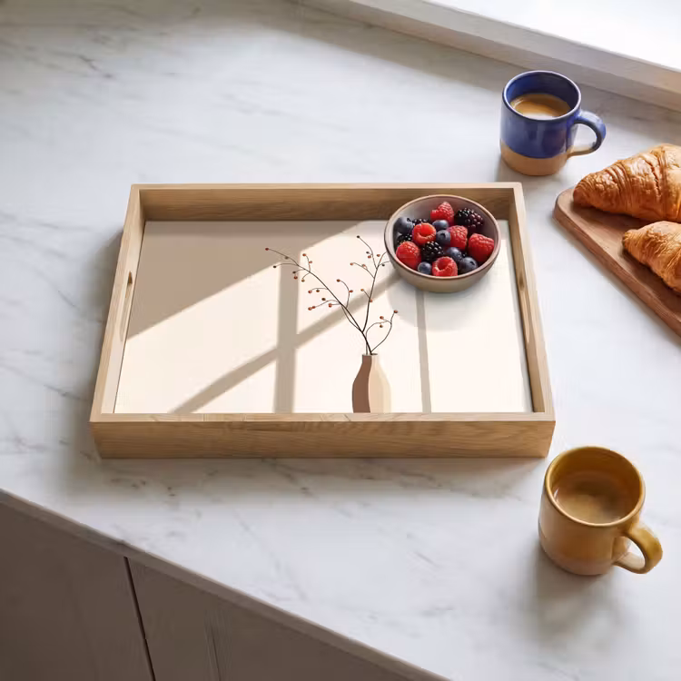 Vassoio - Vaso - Rami - Bacche - Minimalista — 3