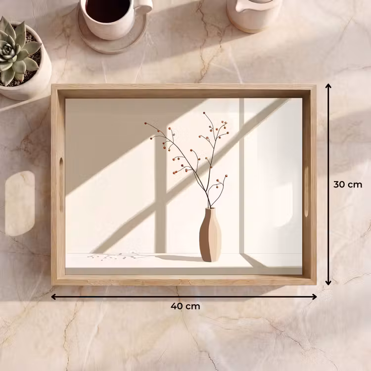 Vassoio - Vaso - Rami - Bacche - Minimalista — 7