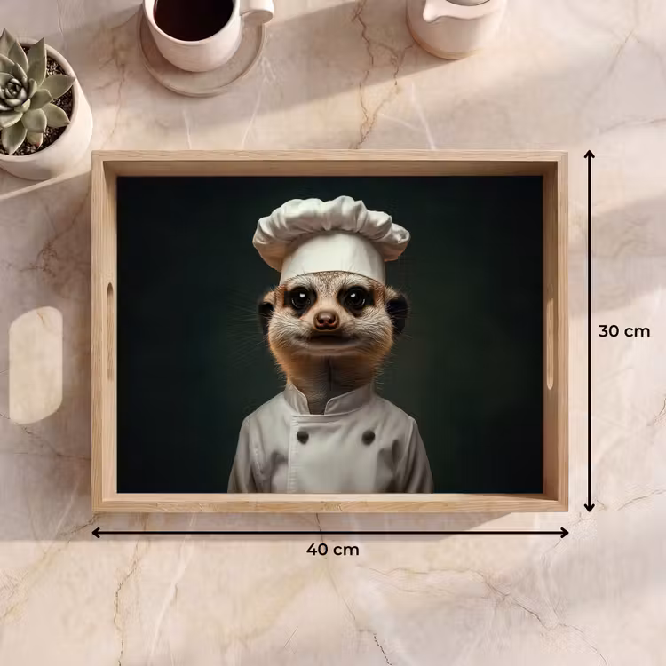 Vassoio - Animale - Cuoco - Meerkat — 7