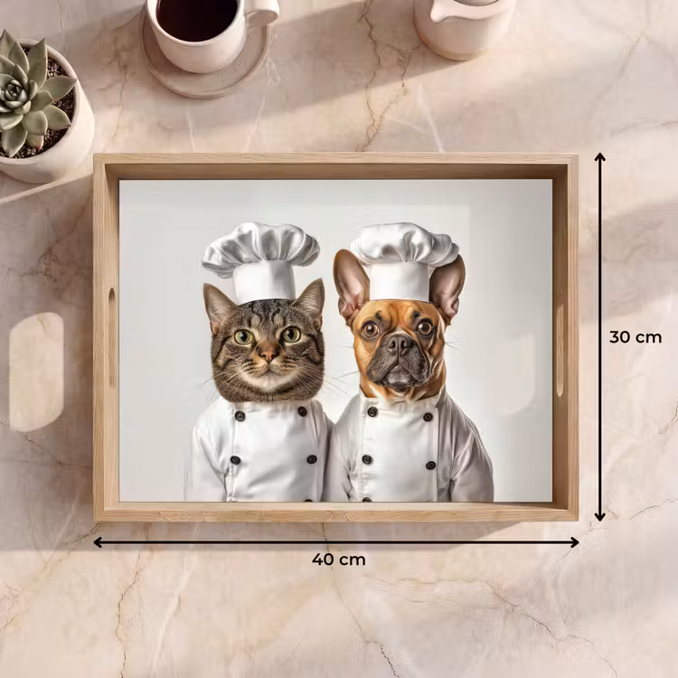 Vassoio - Gatto - Cane - Vestiti da cuoco — 7