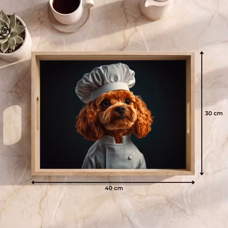 Vassoio - Marrone - Cuoco - Cane — 7