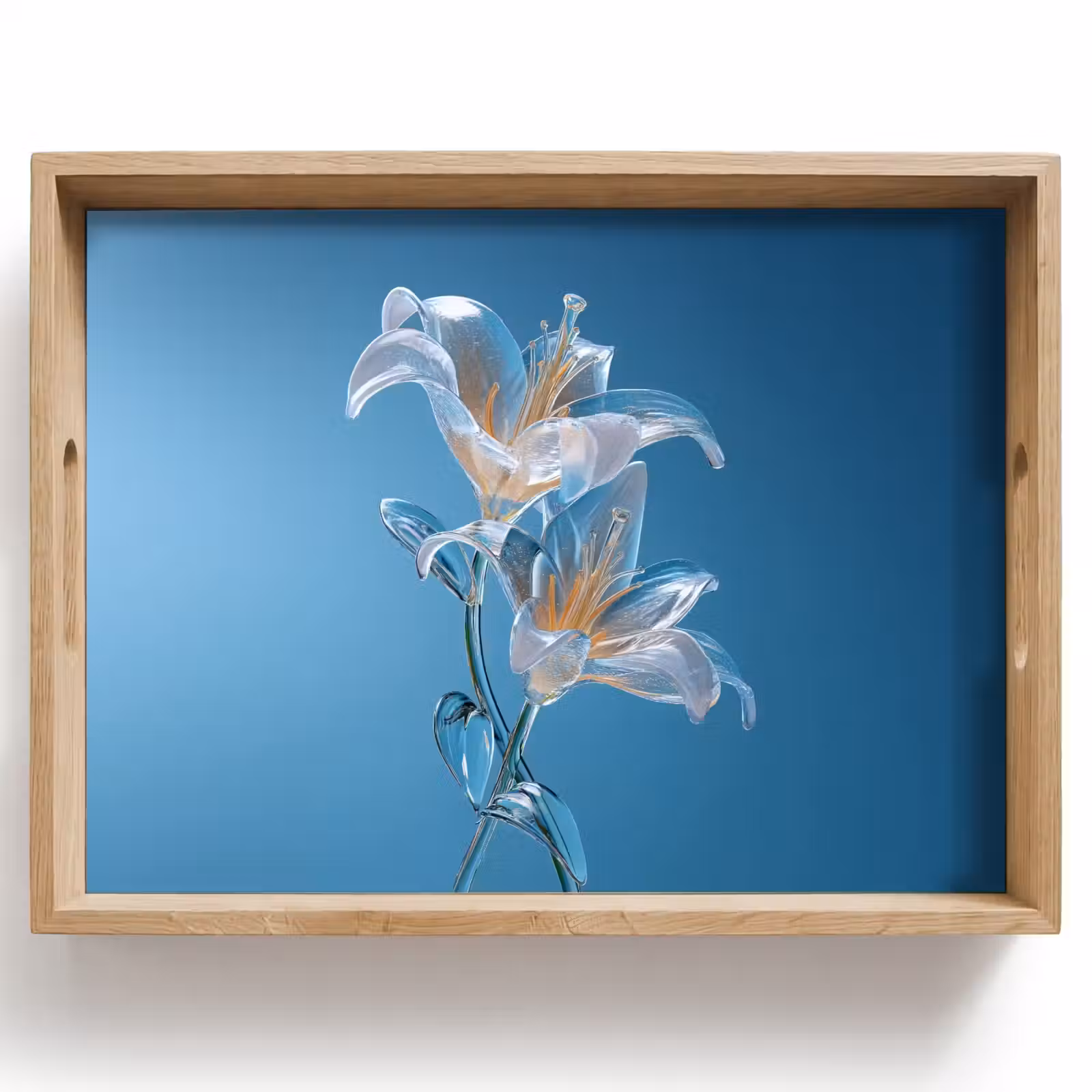 Vassoio - Gigli - Blu - Bicchieri — 1