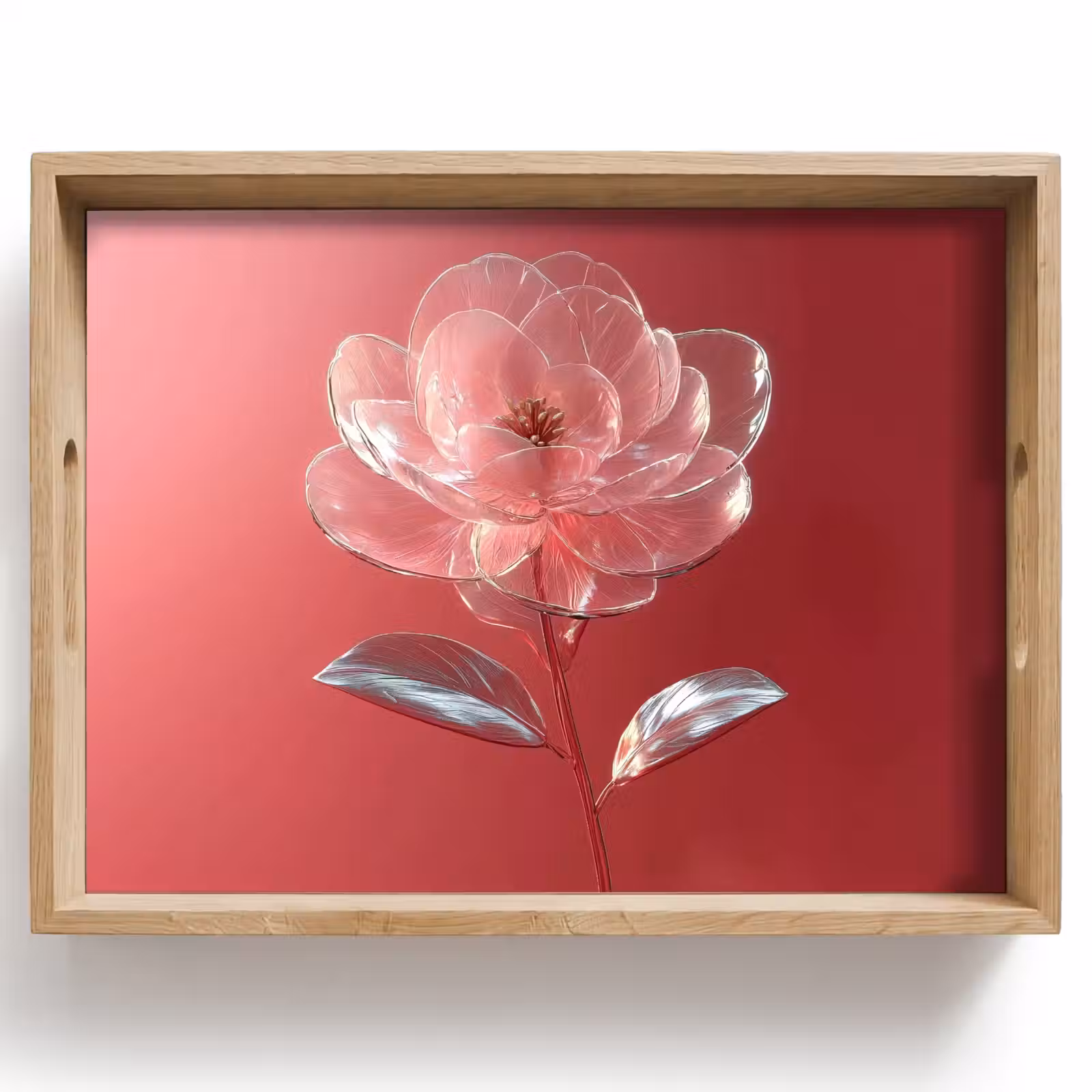 Vassoio - Ornato - Fiore - Rosa - Occhiali — 1