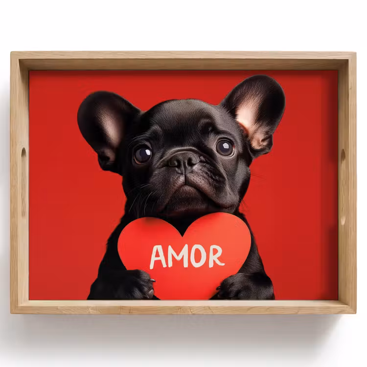 Vassoio - Amor - Cane - Cuore - Rosso — 1