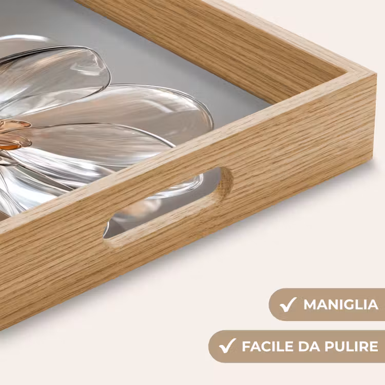 Vassoio - Fiore - Occhiali - Traslucido — 8