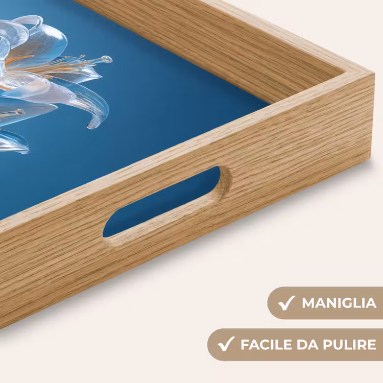 Vassoio - Gigli - Blu - Bicchieri — 8