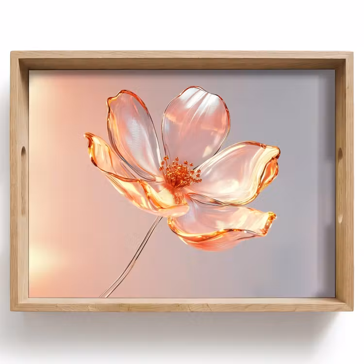 Vassoio - Occhiali - Fiore - Rosa — 1