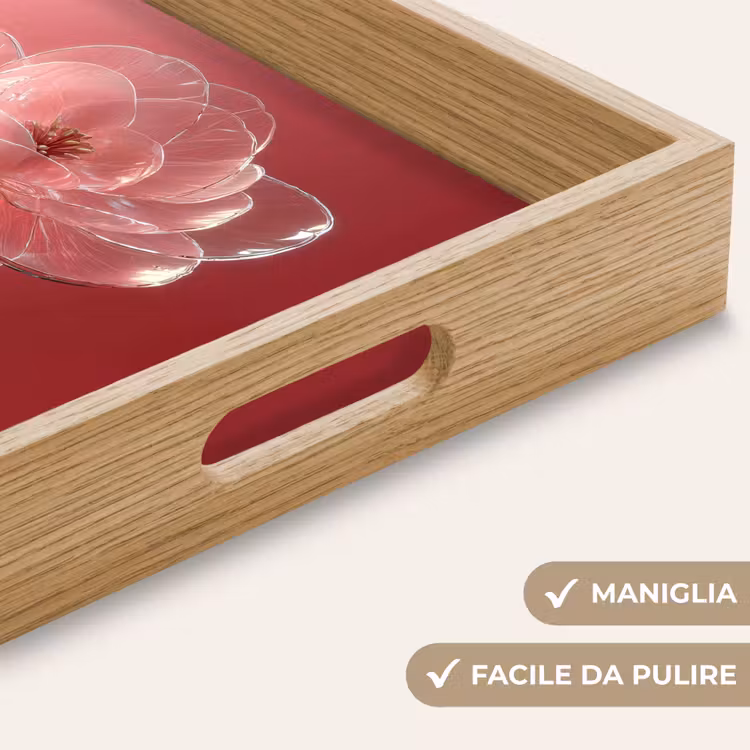 Vassoio - Ornato - Fiore - Rosa - Occhiali — 8