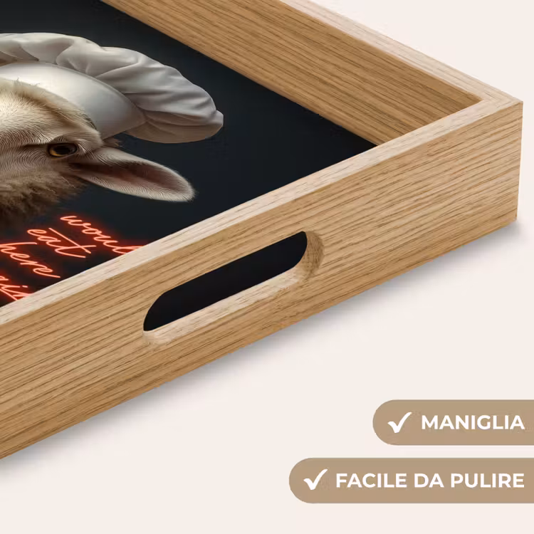 Vassoio - Pecore - Vestiti da cuoco - Neon - Citazione — 8